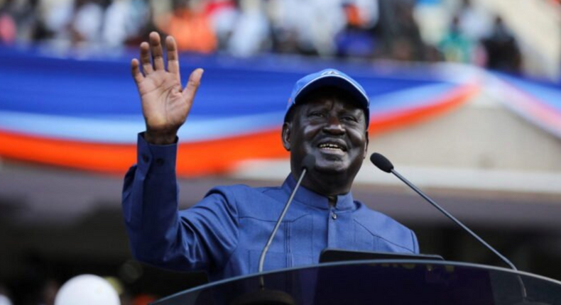 Azimio La Umoja presidential election nominee Raila Odinga