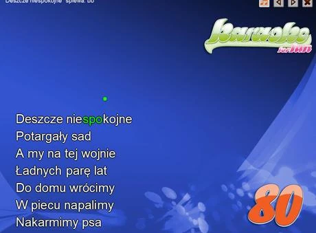 Screen z gry "Karaoke For Fun: 80 Hitów"