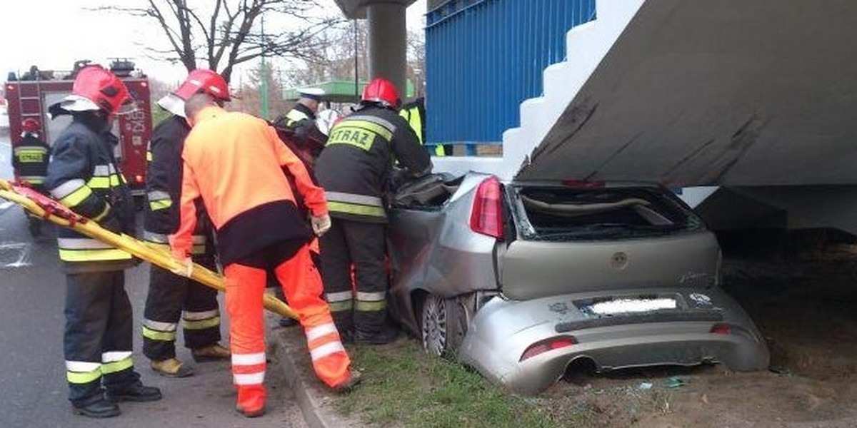 samochd schodz wypadek poznań