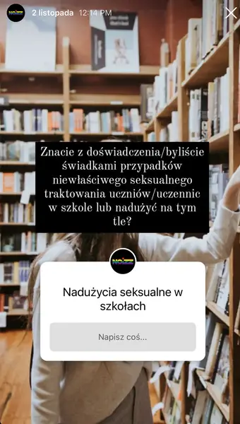 Ankieta, która pojawiła się na naszym Instagramie