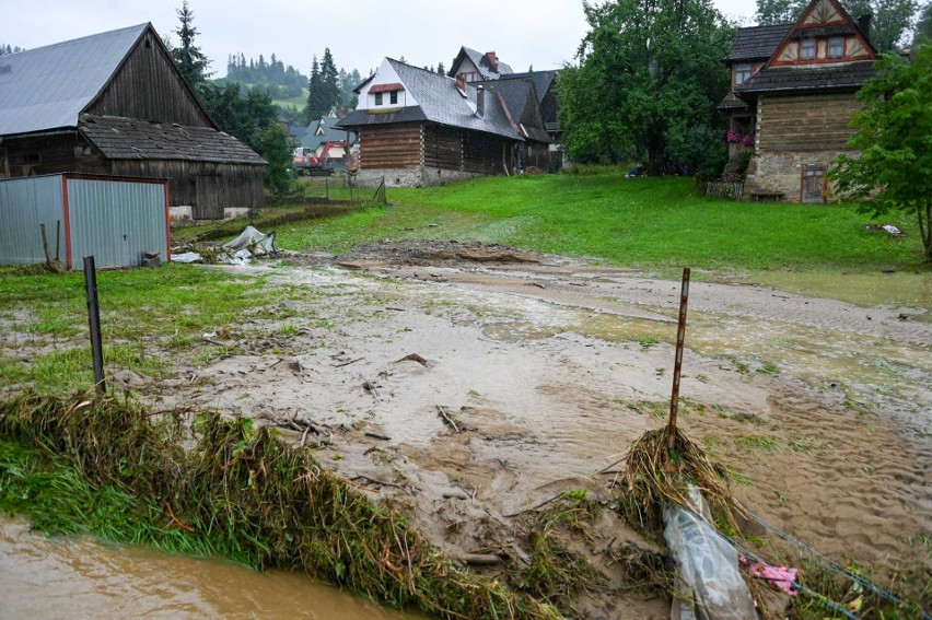 Zniszczenia po ulewie na Podhalu