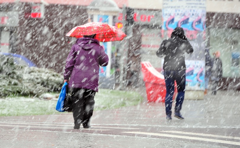 Opady śniegu w Szczecinie