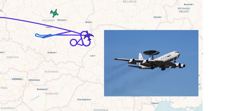 NATO rozmieściło nad Polską specjalne samoloty. Pokazano mapę