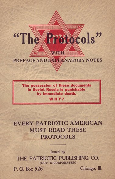 „Protokoły mędrców Syjonu” wydane w USA w 1934 r.