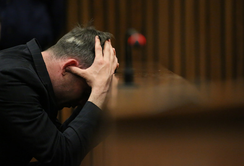 Oscar Pistorius podczas procesu sądowego