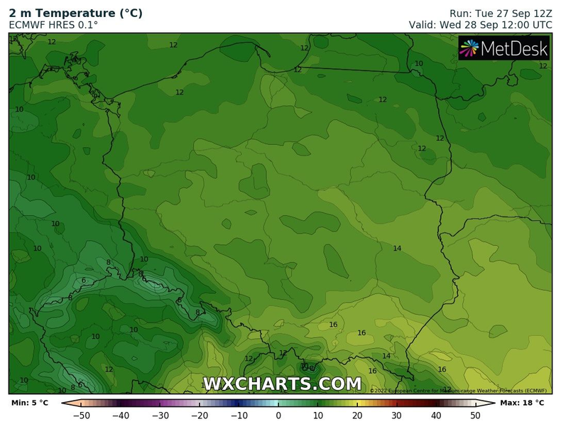 Temperatura na ogół sięgnie najwyżej 10-15 st. C