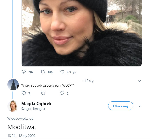 Magdalena Ogórek na Twitterze