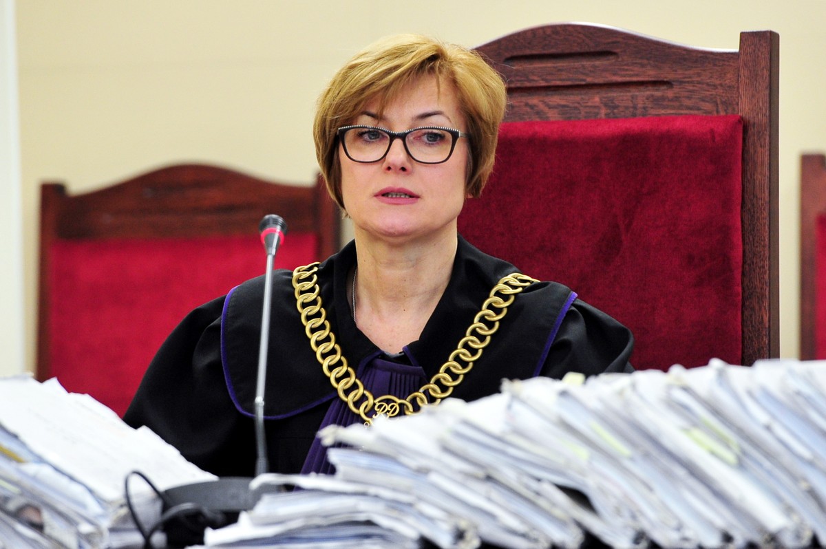 Sędzia Małgorzata Puczko na sali sądowej, podczas zakończenia procesu przed Sądem Okręgowym w Szczecinie, PAP/Marcin Bielecki