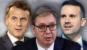 Aleksandar Vučić  Milojko Spajić i Makron