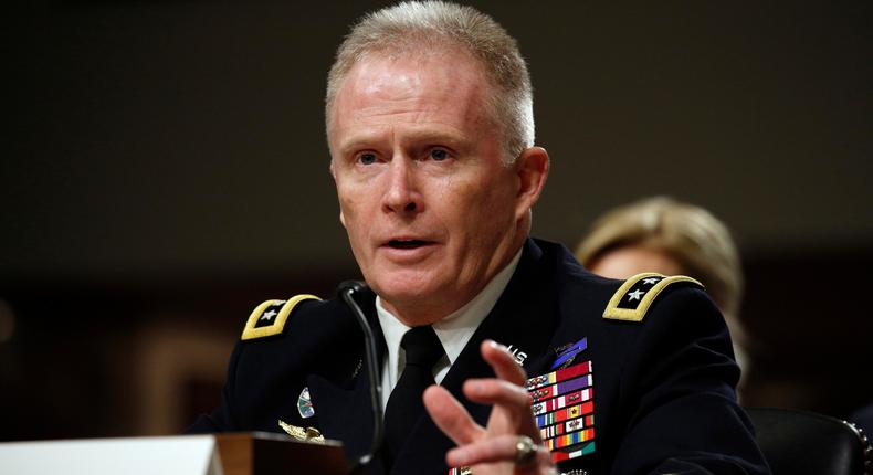 US Army Lt. Gen. Raymond Thomas at a Senate hearing on Capitol Hill in Washington, March 9, 2016.