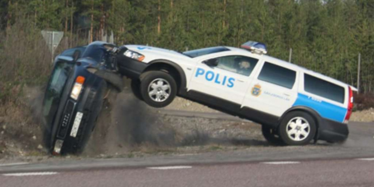 Pościg za bandytą w Szwecji. Twardziele ze szwedzkiej policji