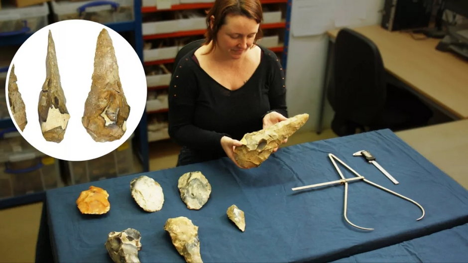 Zaskakujące znalezisko. Kto stworzył gigantyczne kamienne narzędzia sprzed 300 tys. lat? Fot. Archaeology South-East/UCL
