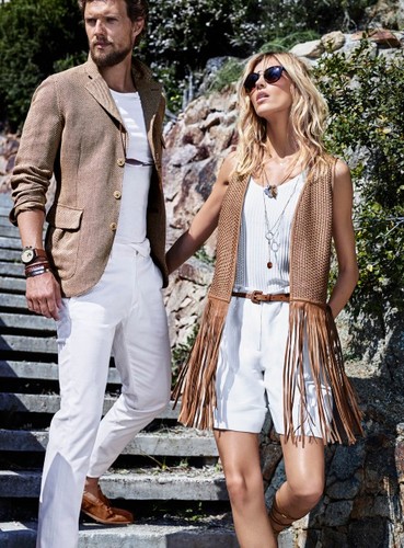 Anja Rubik i Sasha Knezevic w kampanii Massimo Dutti wiosna/lato 2015