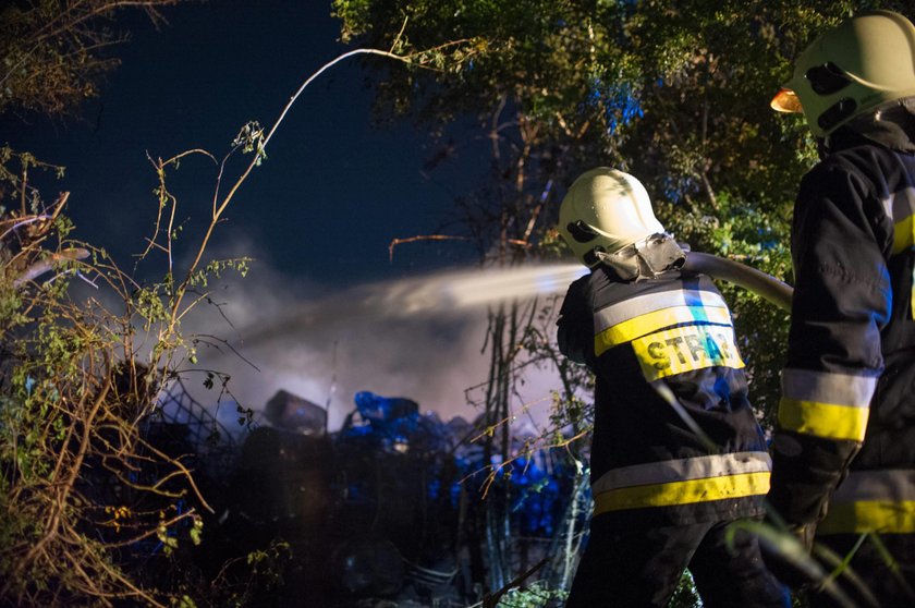 Pożar składowiska odpadów