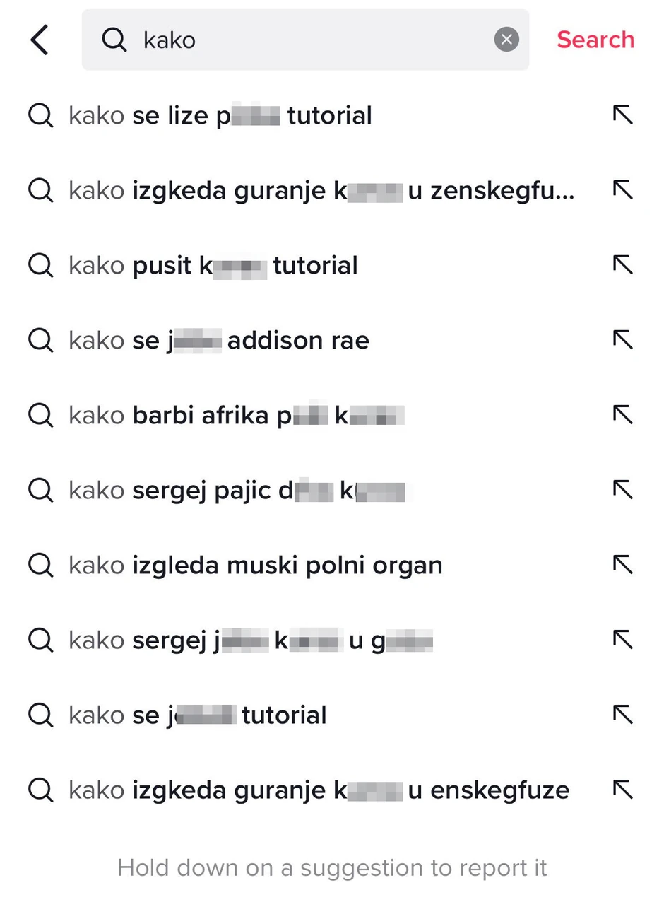 Kada ukucate "kako" evo šta izađe