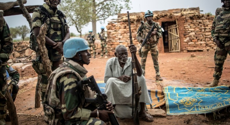 UN peacekeepers have been on the ground since 2013. Members of the 13,000-strong MINUSMA force are shown here in central Mali's Dogon region