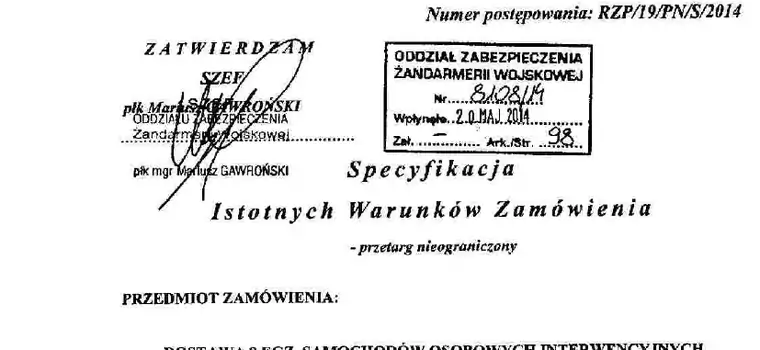 Przetarg na auta dla wojska - tylko jeden model spełnia warunki!