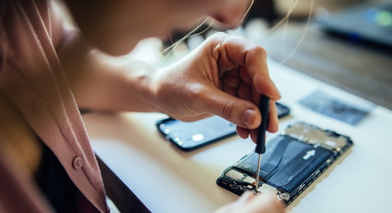 Apple is introducing a new feature that helps users repair their own phones.Guido Mieth/Getty Images