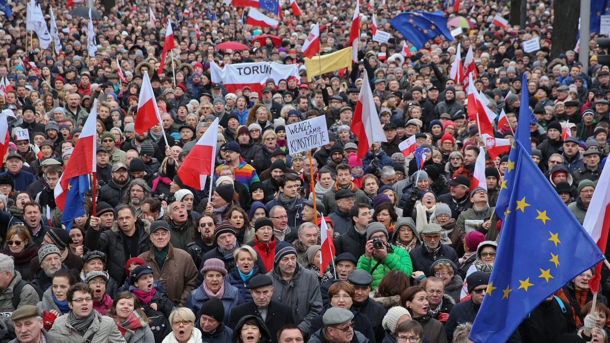 uczestnicy demonstracji