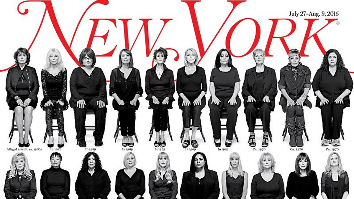 35 kobiet, które oskarżają Billa Cosby’ego o molestowanie seksualne, pojawiło się na okładce najnowszego "New York Magazine". Ofiary siedzą na krzesłach i patrzą prosto w obiektyw. Jedno miejsce jest puste – symbolizuje kobietę, która boi się wyznania prawdy.