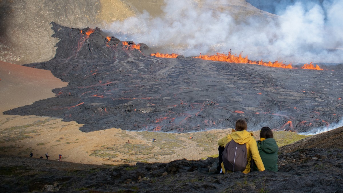 Erupcja wulkanu Fagradalsfjall na Islandii