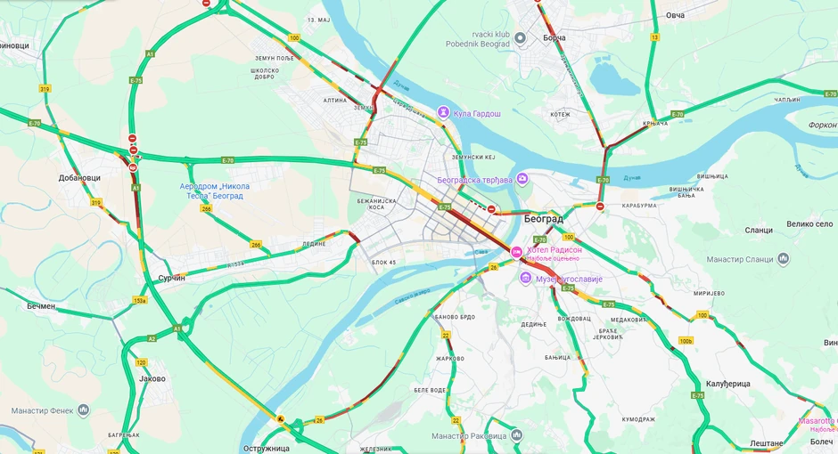 Gužve u Beogradu 5. novembra