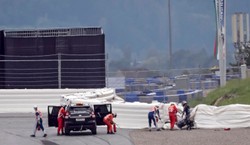 Koszmarny wypadek na austriackim torze. Spłonął motocykl Mavericka Vinalesa