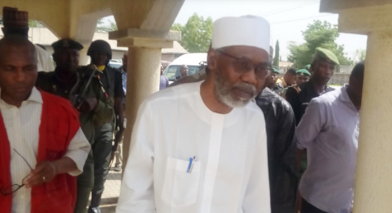 Attorney General of the Federation, Mr. Mohammed Adoke, arrived at FCT court. (Punch)