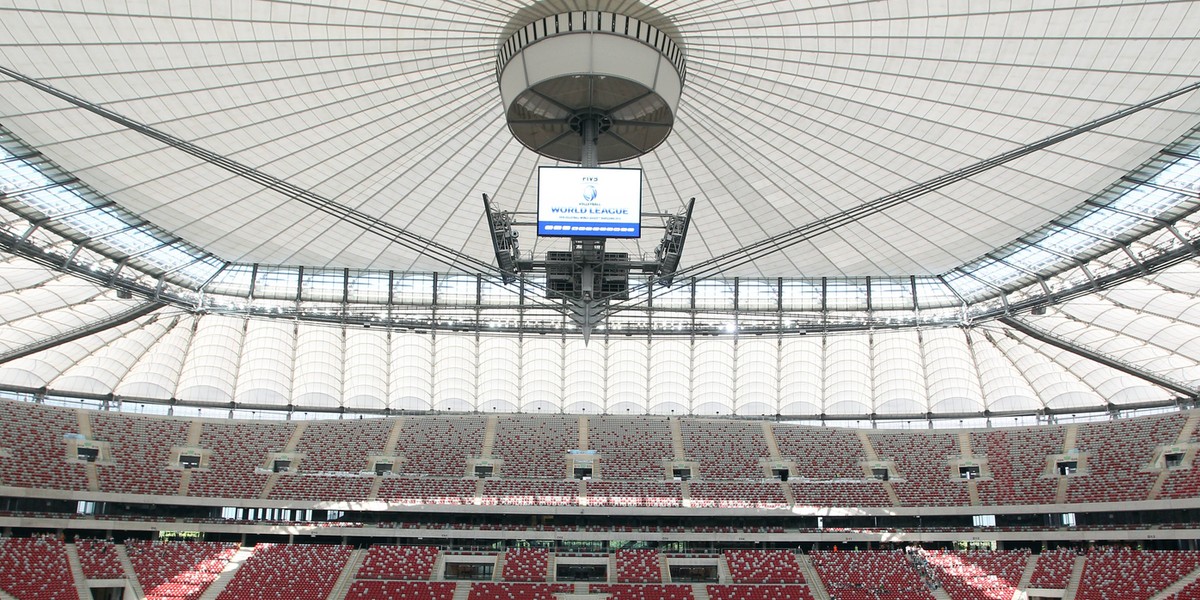 Reprezentacja siatkarzy na Stadionie Narodowym