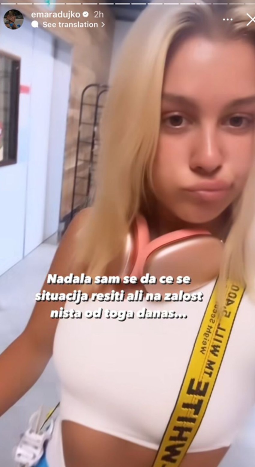 Ema Radujko zaglavljena na aerodromu