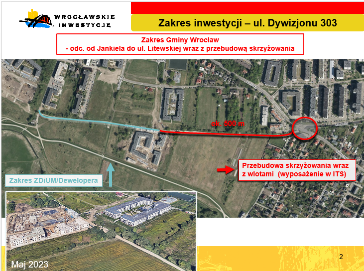 Planowana trasa ul. Dywizionu 303