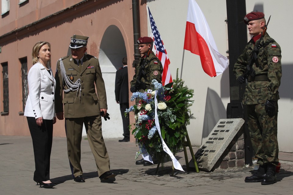 KRAKÓW USA HILLARY CLINTON KRZYŻ KATYŃSKI