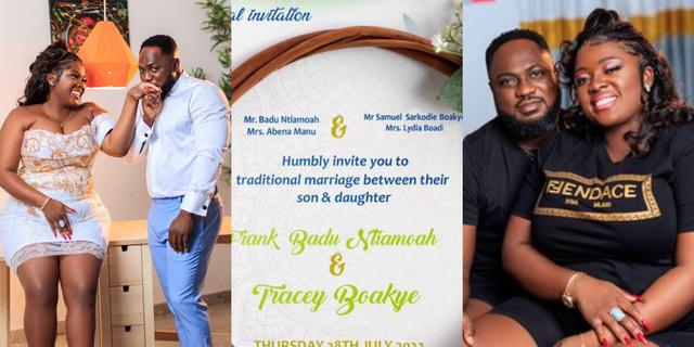 Tracey Boakye and Frank's wedding invitation
