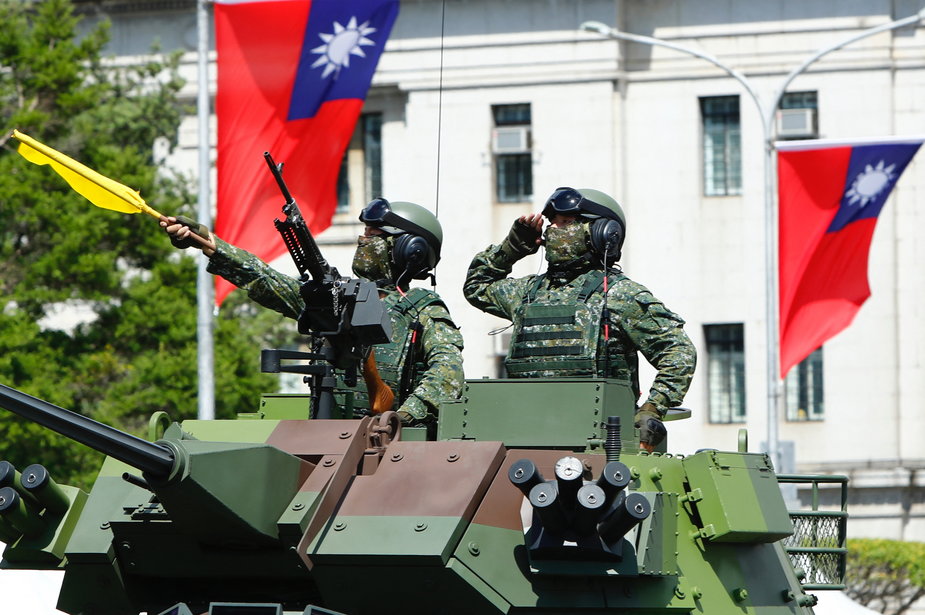 Tajwańscy żołnierze podczas obchodów Dnia Narodowego