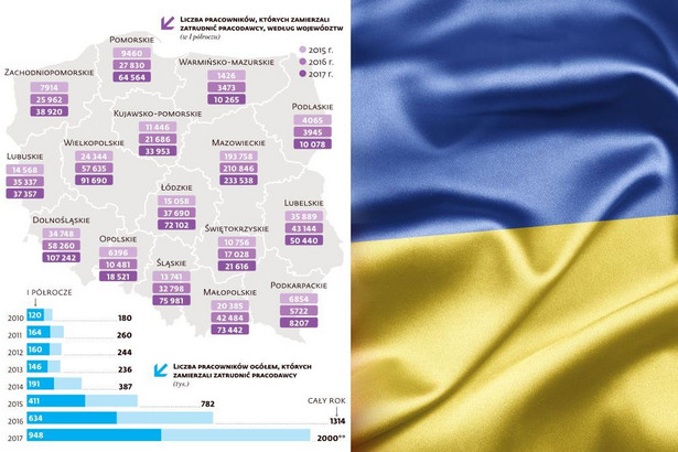 Liczba pracowników, których zamierzali zatrudnić pracodawcy, według województw