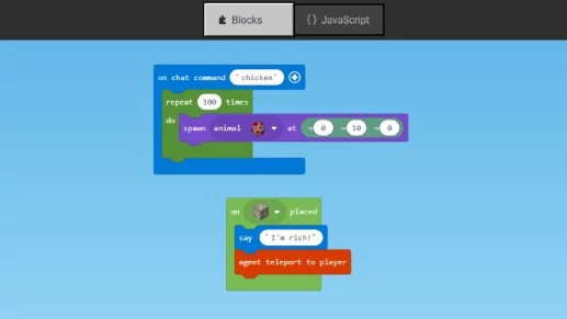 Edytor blokowy w Minecraft MakeCode