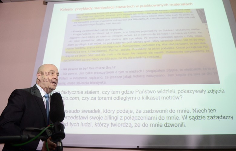 Greń na konferencji w sprawie 'afery biletowej' zaatakował PZPN i Bońka