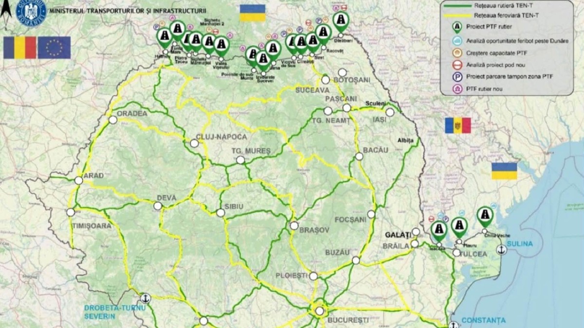 Investiții de 1,2 miliarde euro și un nou pod peste Dunăre la Isaccea: Memorandum semnat între România și Ucraina pentru 17 puncte de frontieră