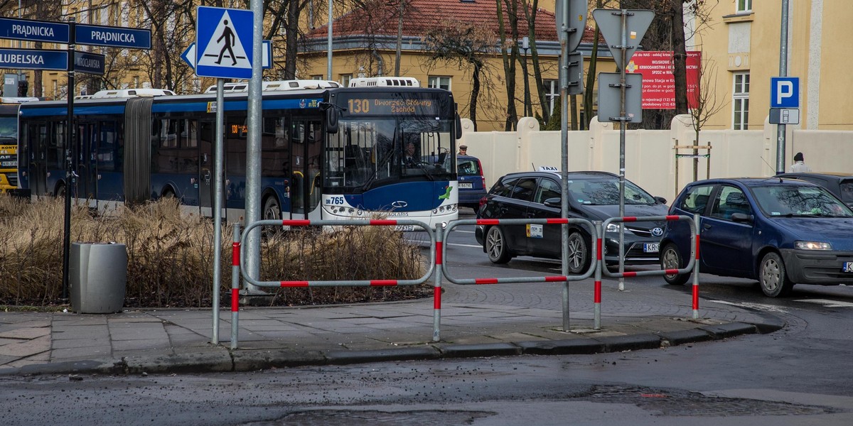 Korki na ul. Wrocławskiej w Krakowie