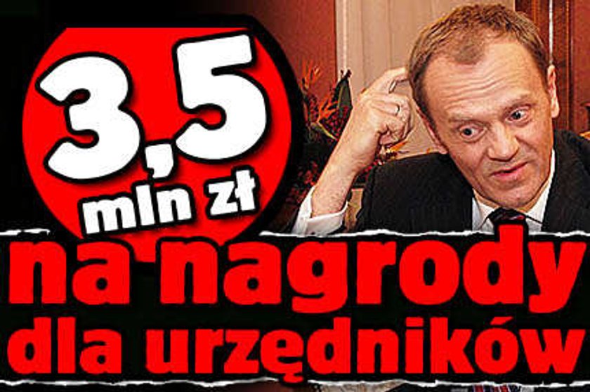 3,5 miliona na nagrody dla urzędników