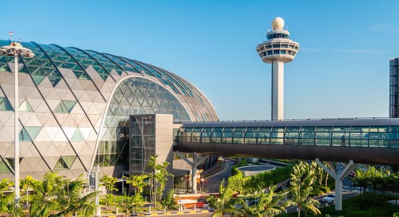 Changi Airport in Singapore is an incredible airport for layovers. myphotobank.com.au/Shutterstock