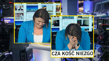 Niezręczny moment w programie na żywo. Napad śmiechu dziennikarki TVN24