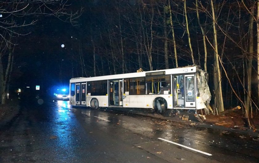 Wypadek autobusu w Zabrzu