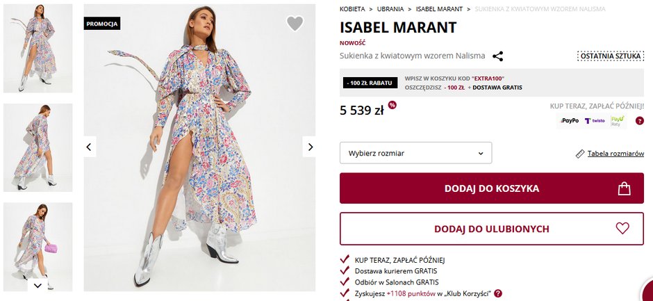 Isabel Marant. Sukienka z kwiatowym wzorem Nalisma