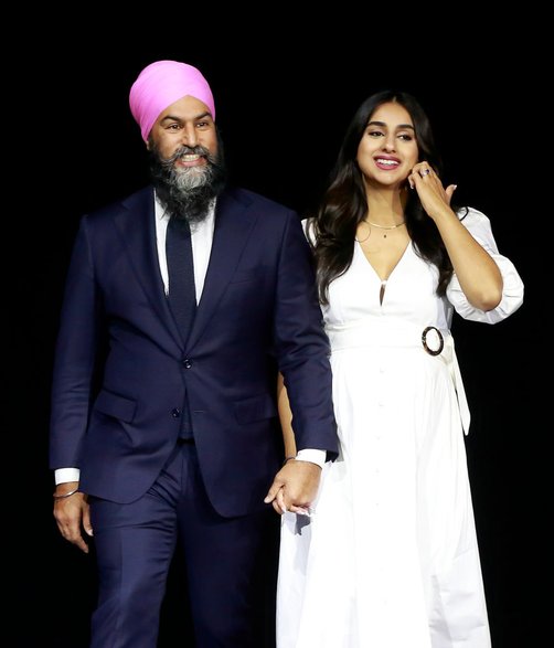 Jagmeet Singh z żoną Gurkiran Kaur Sidhu