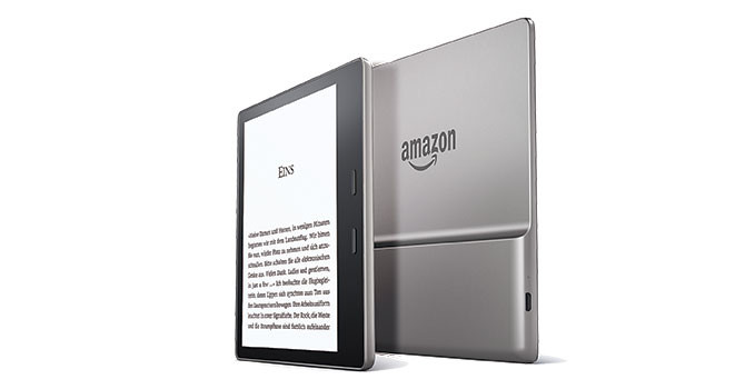 Kindle Oasis przekonuje stylową aluminiową obudową, ostrym siedmiocalowym wyświetlaczem i wysoką szybkością pracy.