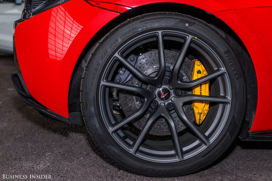 Even without the aid of an air brake, the McLaren's carbon ceramic brakes were more than up to the challenge when it came time to shed speed.