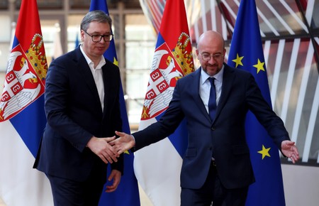 Aleksandar Vučić i Šarl Mišel