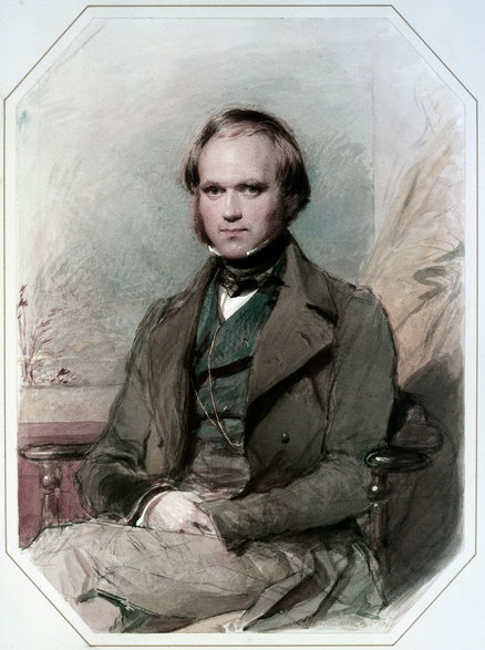 Karol Darwin w późnych latach 30. XIX wieku (aut. George Richmond, domena publiczna)