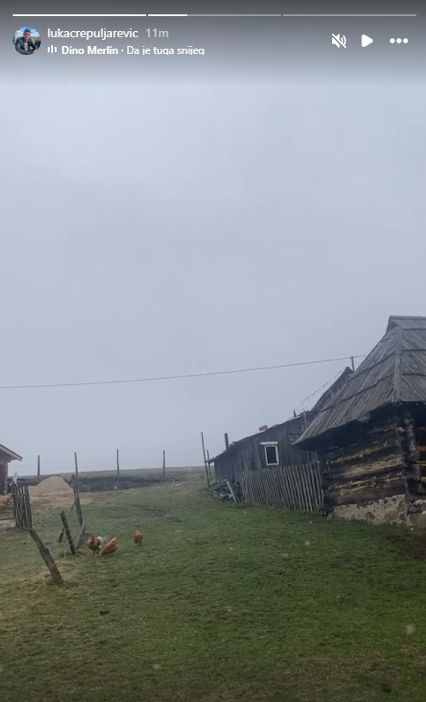 Počeo sneg u selu u kojem živi Luka Crepuljarević